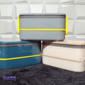 تصویر ظرف غذا دو طبقه HEALTHY 