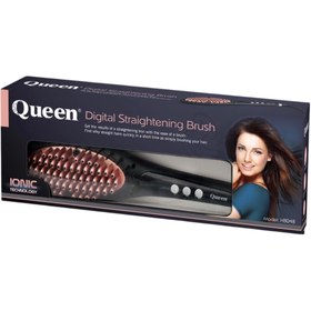 تصویر برس حرارتی کویین Queen Digital Straightening Brush HB048 