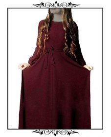تصویر ماکسی مانتویی زرشکی زنانه مدل افرا کد ۱۷۹ 