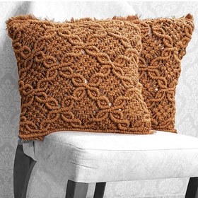 تصویر کوسن مکرومه 