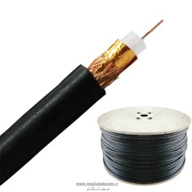 تصویر کابل کواکسیال آنتن RG59 مغز تمام مس رول 100 متری ا RG59 antenna coaxial cable, all copper core, roll of 100 meters RG59 antenna coaxial cable, all copper core, roll of 100 meters