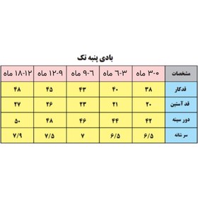 تصویر بادی آستین کوتاه بی بی وان کد 102 -10 