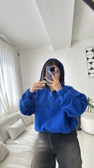 تصویر سویشرت ورزشی مردانه نیم زیپ باکسی کد 2059330 