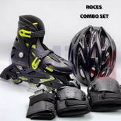 تصویر اسکیت بچگانه روسز مدل ORLANDO 3 مشکی فسفری 