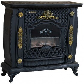 تصویر بخاری شومینه بهکاران طرح ماتریکس مشکی طلایی 36000 