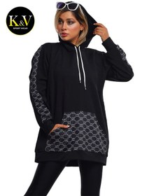 تصویر هودی جیب دار زنانه Womens pocket hoodie