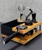 تصویر استند دو طبقه ناک باکس دار فلزی کرم 