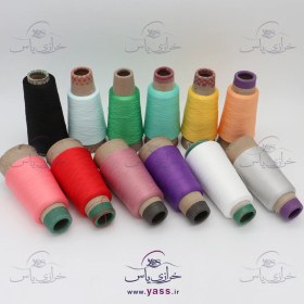 تصویر پک 12 رنگ نخ سردوز (تراویرا) رنگی (حدود 1400 گرمی) 