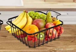 تصویر سبد میوه فلزی مربع 