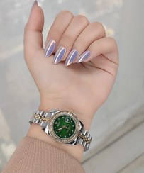 تصویر ساعت مچی زنانه رولکس دیت جاست نگین دار 