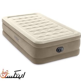 تصویر تخت بادی تکنفره جدید مدل Ultra Plush Air Mattress intex 64426GB