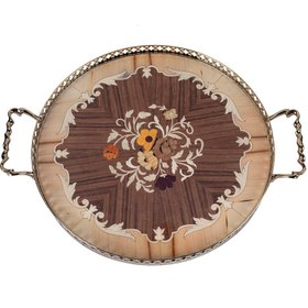 تصویر سینی چوبی معرق کد CO12 