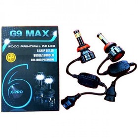 تصویر لامپ هدلایت ماشین 6 طرفه ایکس پرو 30 ولت G9 MAX H11 Foco Principal DE 6LED X PRO G9 MAX H11 Headlight Lamp