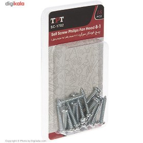 تصویر مجموعه 18 عددی پیچ خودکار تی پی تی مدل SC-1702 TPT SC-1702 Self Screw Pack Of 18 PCS