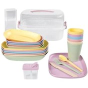 تصویر سرویس مسافرتی 42 پارچه پاستیلی لیمون | کد : 243827 