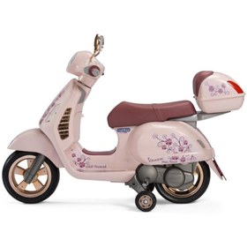 تصویر موتور شارژی وسپا پگ پرگو صورتی | VESPA PEGPEREGO 