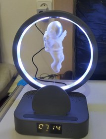 تصویر چراغ خواب آدم فضایی - مشکی Spaceman night light