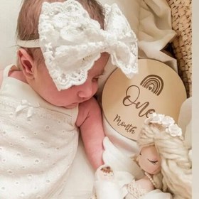 تصویر دیسک ماهگرد چوبی نوزاد کد ۵۵۷ 