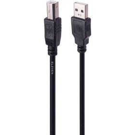 تصویر کابل پرینتر الون طول 1.5 متر ELEVEN USB TO TYPE-B CABLE 1.5M