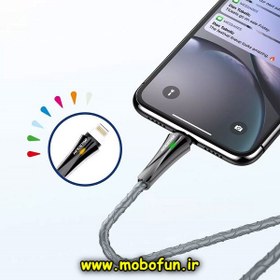 تصویر کابل کینگ استار تبدیل USB به لایتنینگ مدل K28i کنفی طول 100سانتی متر Kingstar cable convert USB to Lightning model K28i, length 100 cm