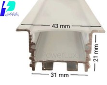 تصویر پروفیل نورخطی 4/3سانتی کد PX4-برند پاورلوکس - سفید / شاخه 3 متری 