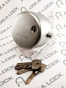 تصویر قفل کتابی پشت بسته SHID با کلید دوشیار پله ای 