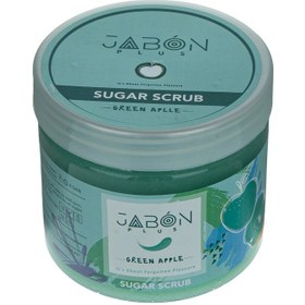 تصویر اسکراب شکری سیب سبز 450گرم ژبن پلاس Jabon Plus Green Apple Sugar Scrub 450g