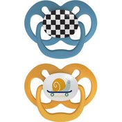 تصویر پستونک بادومی دو عددی 6 تا 18 ماه دکتر براونز Dr Brown’s طرح حلزون 