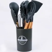 تصویر سرویس کفگیر و ملاقه 12 پارچه سیلیکونی kitchenware 