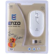 تصویر ماوس بی سیم انزو مدل M-185 رنگ سفید 