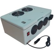 تصویر کولر درجا خودرو 12 ولت دو موتوره 