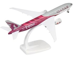 تصویر ماکت هواپیما بوئینگ 777 قطر | Airplane Model 20CM Boeing 777 Qatar Airways 