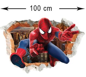 تصویر استیکر سه بعدی ژیوار طرح مرد عنکبوتی 