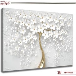 تصویر تابلو دیواری گل سه بعدی مدل R9203 