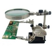 تصویر گیره مونتاژ ذره بین دار متوسط به همراه پایه هویه BEST مدل BST-268 