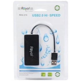 تصویر هاب 4 پورت USB2 رویال مدل RH2-210 