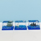 تصویر آکواریوم شناور رومیزی طرح کشتی 