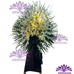 تصویر تاج گل تسلیت یک طبقه کد a2042 