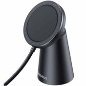 تصویر شارژر وایرلس و پایه نگهدارنده مغناطیسی بیسوسBaseus BS-W524 Baseus stand wireless charger BS-W524