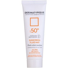 تصویر ضد آفتاب فلوئید درماتیپیک بی رنگ پوست چرب مدل Fluid Mat با SPF+50 و حجم 50 میلی لیتر بیوتی مال 