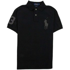 تصویر پولو شرت Ralph Lauren Custom Fit Big Pony Black/Gray 