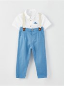 تصویر لباس و شورت نوزاد پسر با یقه گمک - ال‌سی وایکیکی - LC Waikiki -- 681224440- اورجینال 