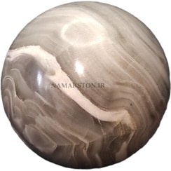 تصویر گوی مرمر قطر3 با پایه چوبی marble ball r3