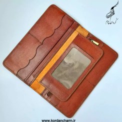تصویر کیف پول چرم زنانه مدل مروارید طرح ساده 