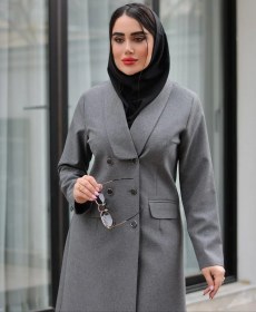 تصویر مانتو شلوار اداری جلوه سایز ۴ رنگ آبی نفتی 