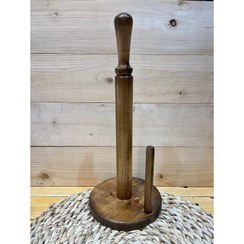 تصویر جا دستمالی رولی ایستاده چوبی سایز بزرگ - بزرگ 