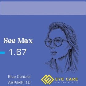 تصویر عدسی طبی بلوکنترل سی مکس See Max 1.67 BLUE CONTROL/ASP/ABBE:35 See Max 1.67 BLUE CONTROL/ASP/ABBE:35