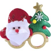 تصویر عینک کریسمسی طرح کاج و بابانوئل 