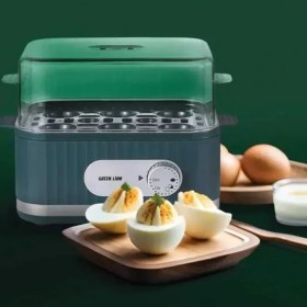 تصویر تخم مرغ پز هوشمندگرین لاین مدل GNSMEGGCKRGN ا Green Lion Smart Egg Cooker 