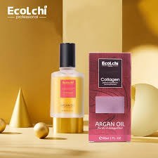 تصویر روغن آرگان وکلاژن بدون سوفات و بدون پارابن 60ml اکولچی Collagen and Argan oil ECOLCHI 60ml